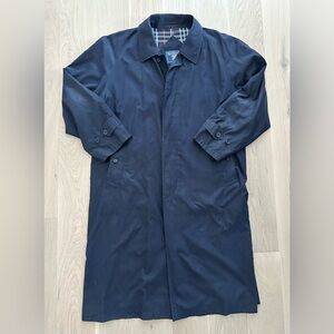 Vintage Burberry Nova Check Plaid Lined Trench Coat 46R